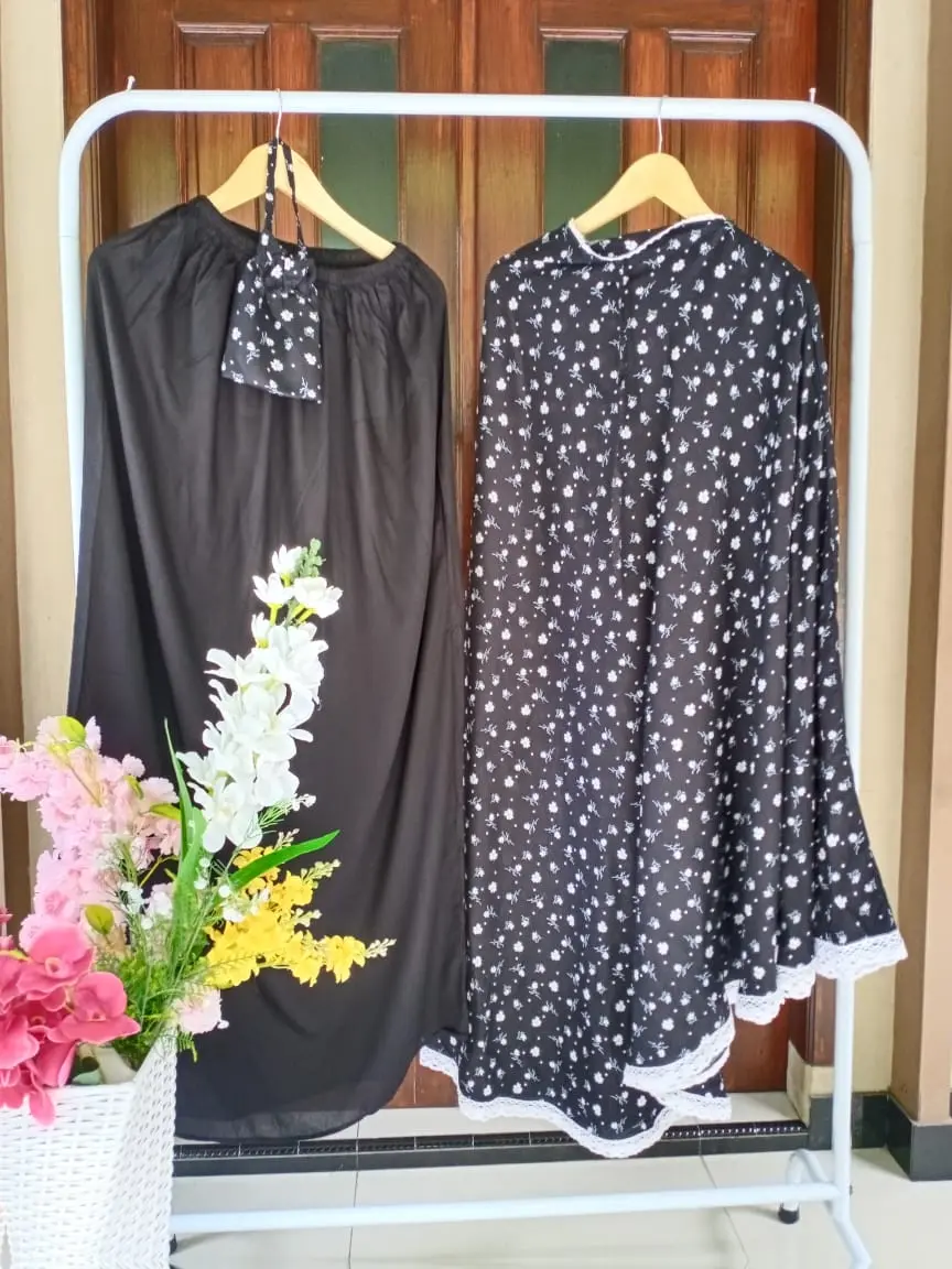 Mukena Jumbo Dewasa Motif Zeeyan Berkualitas Premium Dari Katun Rayon 2in1 Traveling Mini Poush