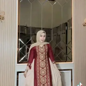 Gamis wanita Hindi Lidah Arsyil, katun rayon Ld 110 PB 137