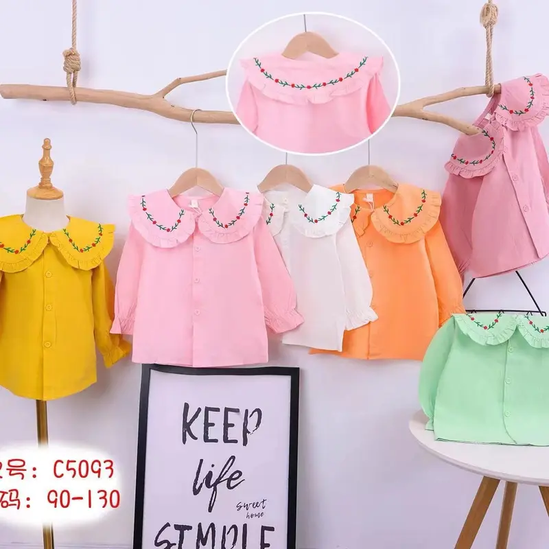 Kemeja Cewek tangan panjang Premium 2-5 Tahun motif random 6