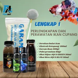 Fish Art • Paket Lengkap Perawatan dan Pengobatan Ikan Cupang | Paket Perawatan Ikan Cupang