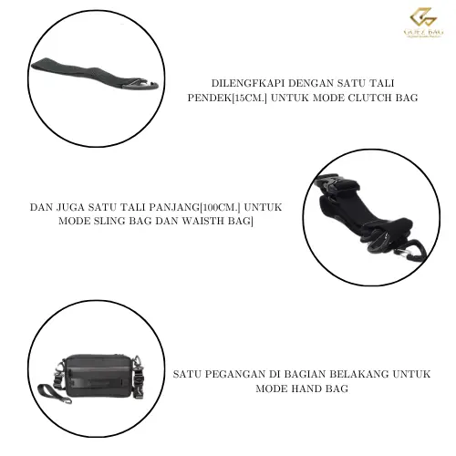 Tas murah Berkualitas GOEZ BAG- Handbag Pria GARDEN Exclusive Sling Bag ,Tas slempang Waterproof  Waistbag Clutch Bag Anti Air Anti Bara Api Tas cowok weatherproof Minimalist 5