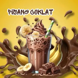april sale Liq-60ml Sari Buah pisang coklat Jus Murni BPOM Halal Organik Bebas gula Alami Fruity Botol Air Juice Cappuccino Minuman