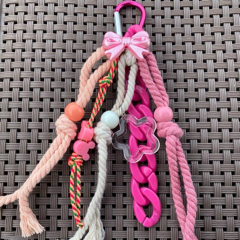 Aksesoris Gantungan Tas Wanita Couple Pita Sekolah Bag Charm Lucu Aesthetic Murah 2