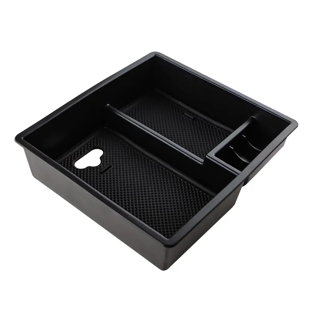 For Toyota Fortuner Hilux Innova 2004 - 2015 Armrest Storage Box Tray Non-Slip Mat Organizer Accessories