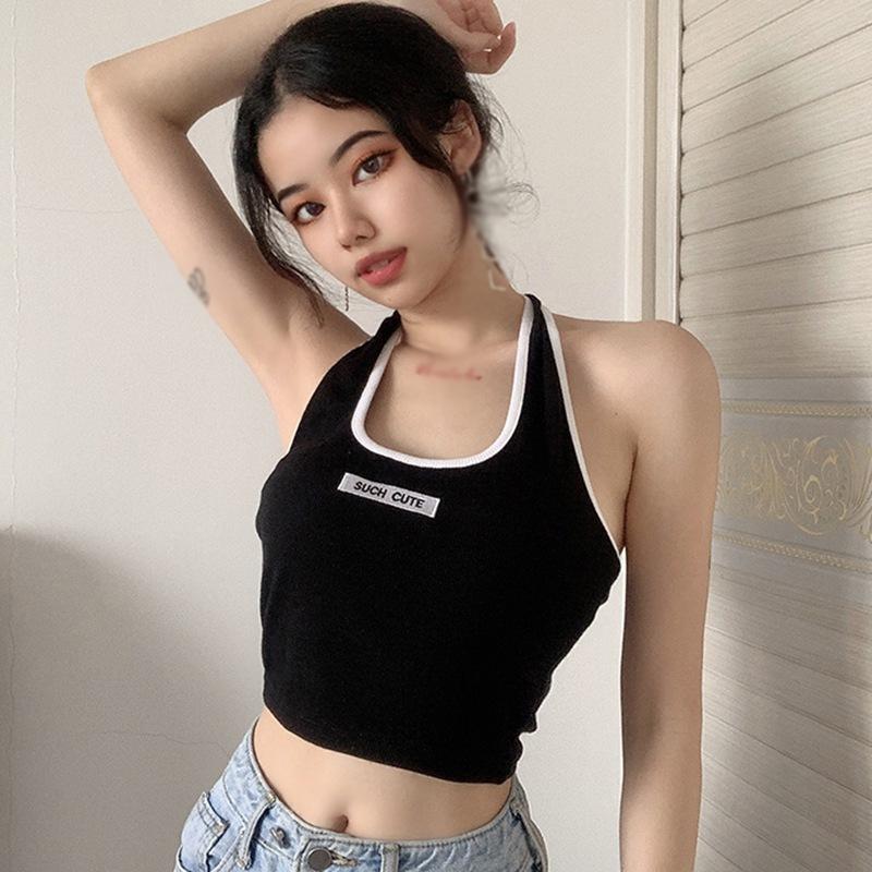 Product Introduction of Áo Vest Nữ, Gợi Cảm, Độc Đáo, Cropped Xén, Áo Ba Lỗ Dệt Kim, Có Viền Chữ 30