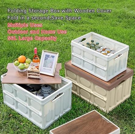 KOTAK SIMPAN BARANG FOLDABLE STORAGE BOX PLASTIC CONTAINER STORAGE ...