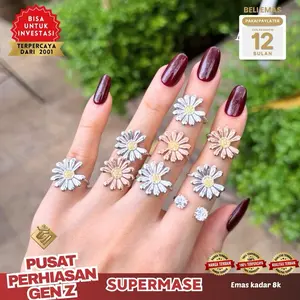 Cincin Emas 8K Ayu Small Daisy Gold - Supermase