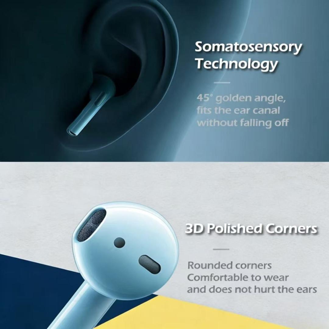 GOAT TWS  Pro4 Headset Bluetooth Premium Earphone Wireless dengan Hi-Fi Quality Kontrol Tombol Zero Delay & Extra Bass 12 Bulan Garansi tws premium