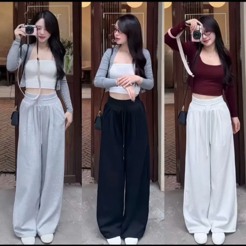 [CÓ BẢN NẤM] QUẦN SUÔNG CẠP CAO ỐNG RỘNG VẢI NỈ HAI DA PHONG CÁCH TRẺ TRUNG NĂNG ĐỘNG MẪU MỚI 2025 | BigBuy360 - bigbuy360.vn