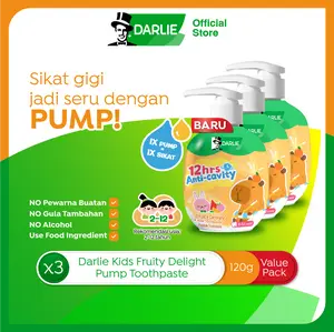 ⁠[MEGA BEST DEALS 3pcs] - Darlie Kids Fruity Delight Pump Toothpaste 120g