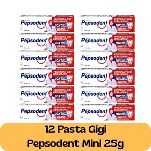 Pepsodent Pasta Gigi Mini 12PCS - 25gr Pencegah Gigi Berlubang