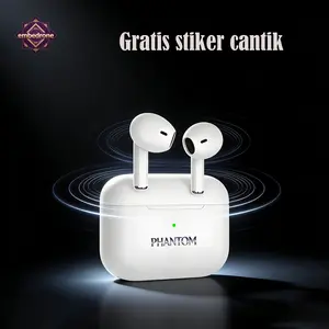 2026 NEW EMBEDRONE PHANTOM M10 Earphone Bluetooth Nirkabel True Wireless, Anti Air Dalam, Baterai Tahan Lama, TWS, Suara Stereo Bass Kuat, Audio Surround 3D, Peredam Suara Cerdas, Gaming Kompetitif,  Musik, Olahraga, Earphone Bluetooth Nirkabel