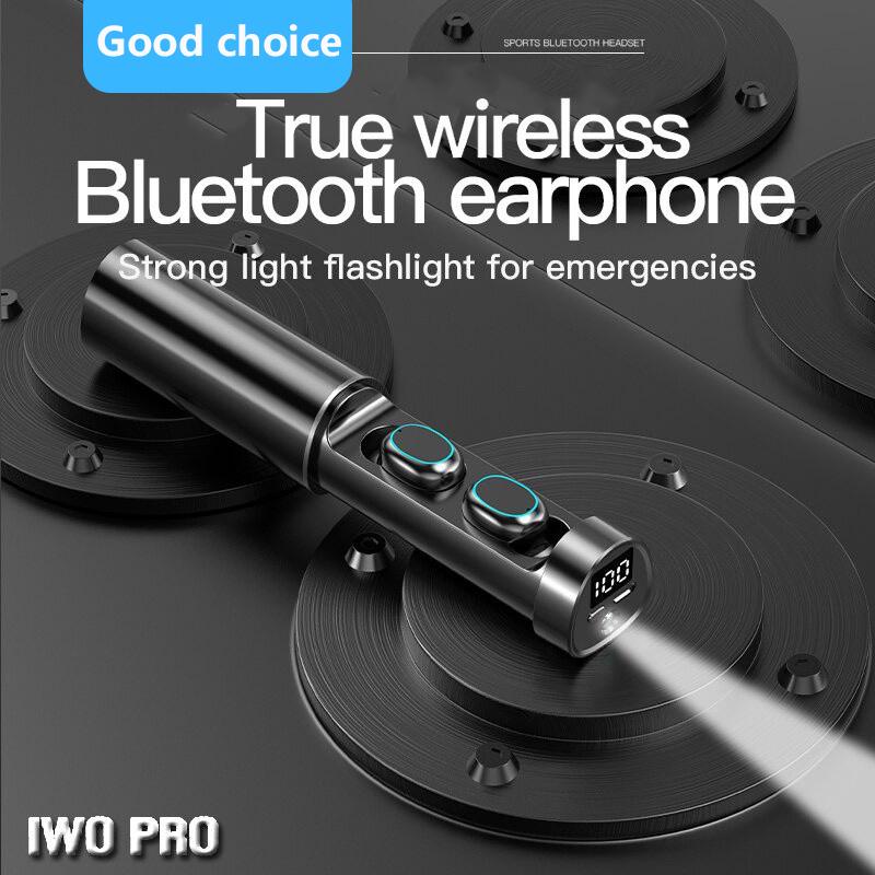 N21 Tws หูฟังชนิดใส่ในหู หูฟังบลูทูธ กันน้ำ LED ไฟฉายหูฟังสเตอริโอพร้อม Touch Hifi Sports