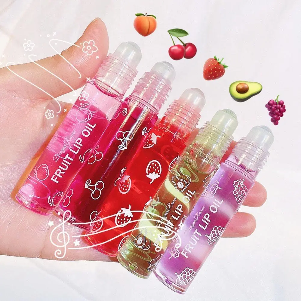Fruit Lip Oil Moisturizing Transparent Lip Balm 8ML Y9E4