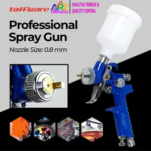 Cat Semprot Kompresor Duco Professional Car Paint Spray Gun HVLP Spray Gun 0.8mm Nozzle for Cars Painting Furnitures DIY Paint Spray Car Paint Tool Taffware  125ml 0.8mm 1.0 mm - 0.8 mm