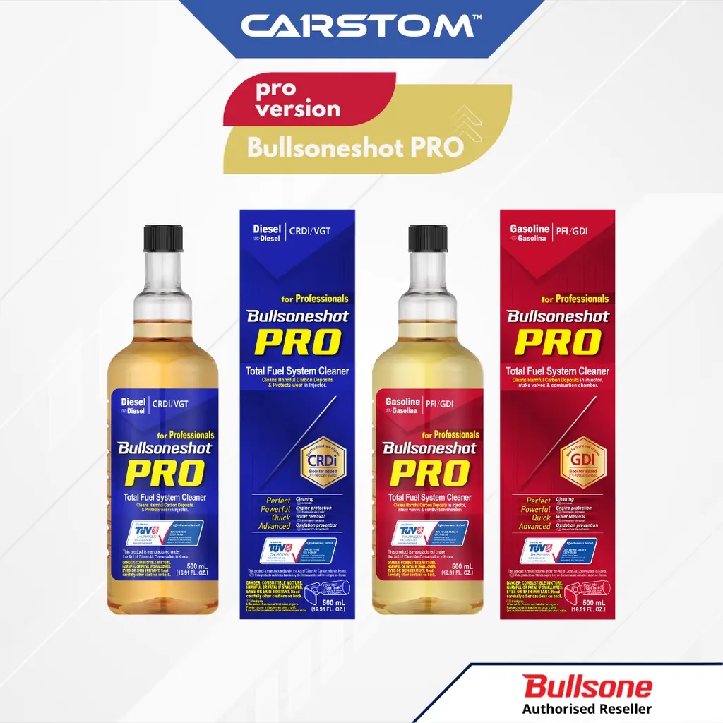 Bullsone Korea BULLSONESHOT PREMIUM PRO Fuel Additive Total Fuel System Treatment for Gasoline Petrol Diesel Car 500 ml