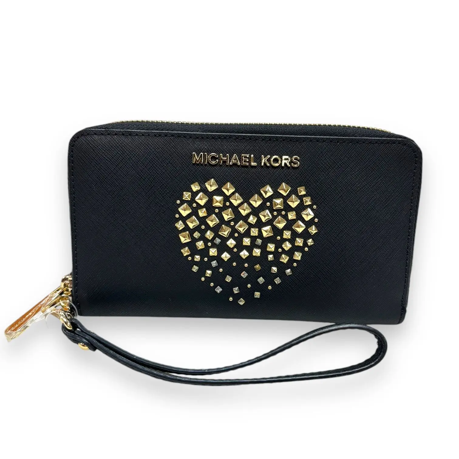 (Preloved) Unused Michael Kors Long Zipped Wallet (Studded Hearts)