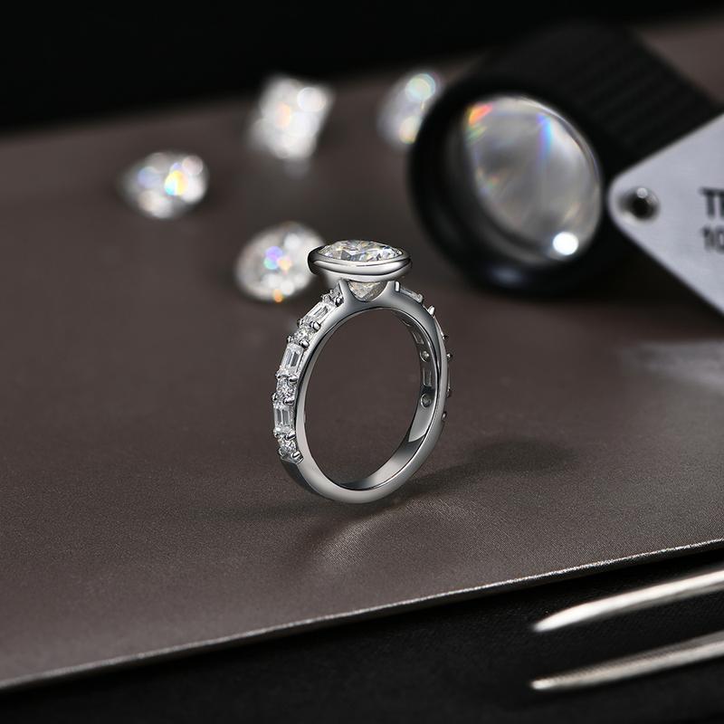 2.0CT Oval Cut Synthetic Moissanite ring Anniversary Engagement Gift Beauty Jewelry R134 3