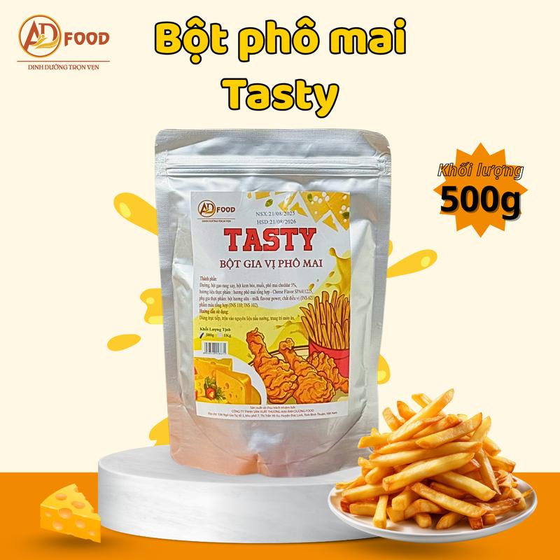  500g Bột gia vị phô mai TASTY ADFOOD - gia vị lắc đồ chiên làm sốt.. 