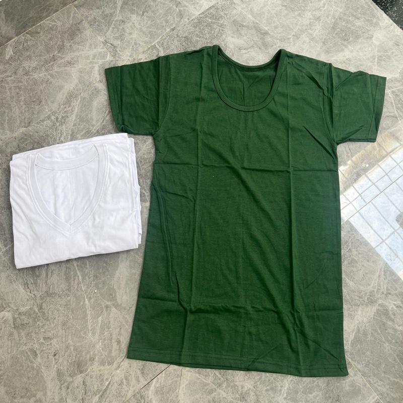 Combo 5 Áo Lót Xanh Lá , Áo Trắng - Áo Cotton Thấm Hút Mồ Hôi - Áo Thun Nam Menswear Cổ Tròn, Cổ Tim {Thảo ST}