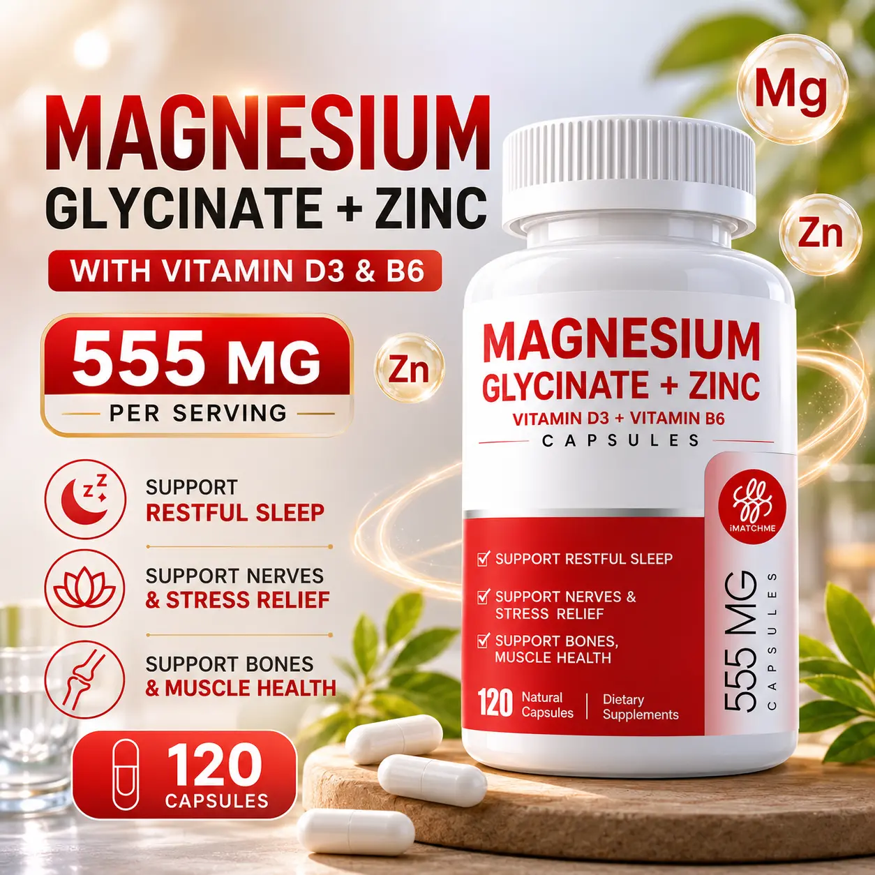 imatchme glutathione 1000mg MAGNESIUM GLYCINATE+ZINC Kapsul Magnesium Glisinat+Seng,Vitamin D3,B6 - Shop Option:12g Travel Size Купить ivory caps pills diverticulitis
