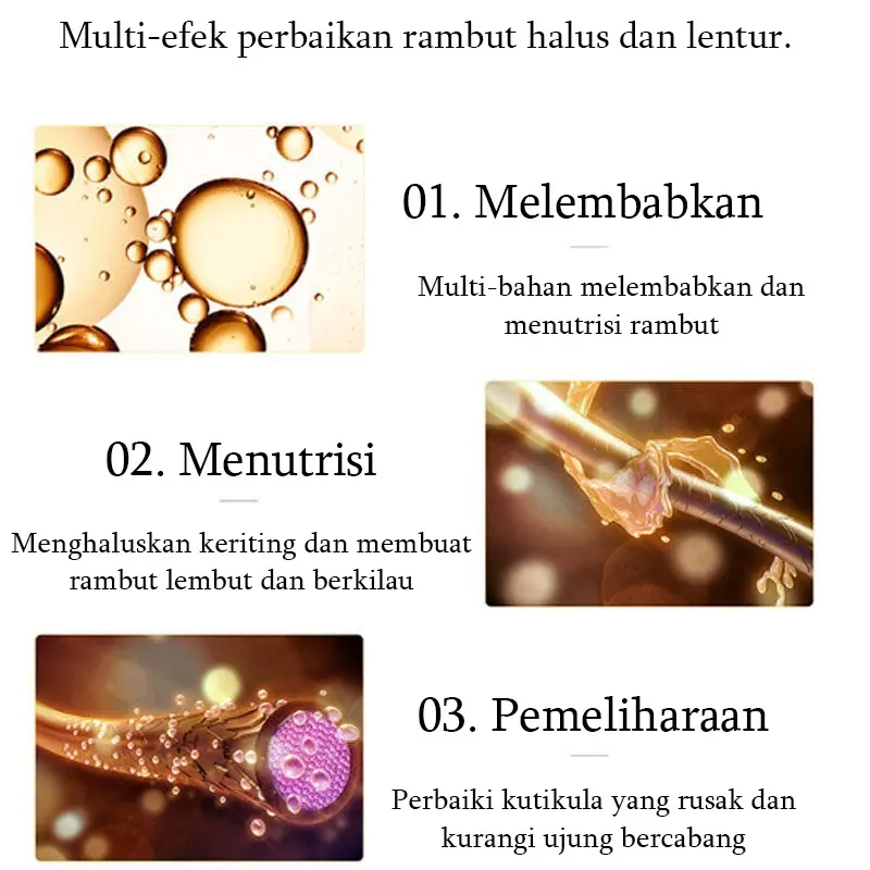 Hair mask Pelurus Rambut Permanen Masker rambut keratin 500g salon perawatan rambut masker rambut keratin Memperbaiki Rambut RusakKering Keriting Sangat Menutrisi Perawatan Rambut Wangi tahan lama 5