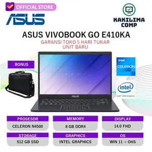 Asus Vivobook GO 14 E410KA Intel Celeron N4500 Ram 8Gb Ssd 512Gb W11 Ohs 14.0FHD