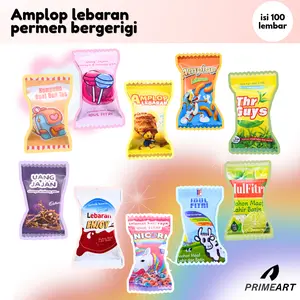 10 Pack Amplop Lebaran Idul Fitri Bergerigi Isi 100 Lembar Ukuran 6x10