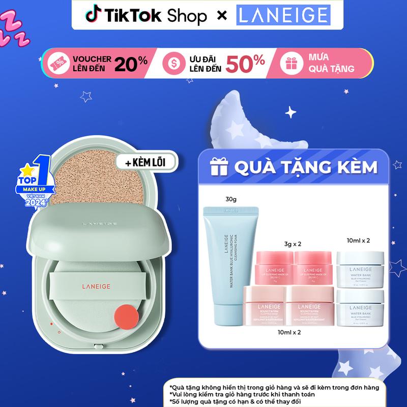 [HOT DEAL] Phấn nước trang điểm siêu nhẹ che khuyết điểm mịn lì LANEIGE NEO Cushion Matte 15gx2 Kèm lõi thay thế Cosmetic Mỹ Phẩm Women