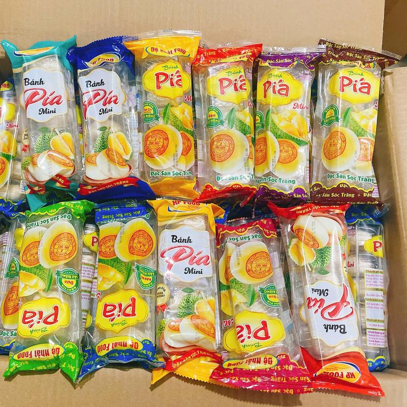  Combo 10 Túi Bánh Pía Mini Mix Vị 50 Cái vỏ mềm nhân dẻo Sóc Trăng 