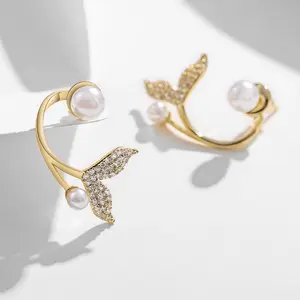SC - Anting Tusuk Ekor Putri Duyung Mutiara Cantik Anting Fashion Wanita
