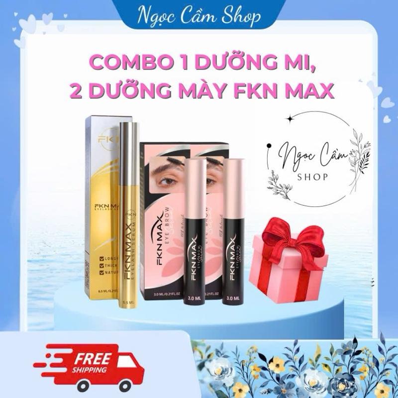  3 CÂY  1 dưỡng mi ,2 dưỡng mày  FKN MAX X5 cao cấp phiên bản giới hạn hiệu quả gấp 5 lần so với phiên bản cũ dạng serum hỗ trợ nuôi dưỡng gốc nang lông mày mi chắc khỏe hỗ trợ nuôi dưỡng lông mày lông mi dài giày đen gặm tự nhiên Cosmetic 