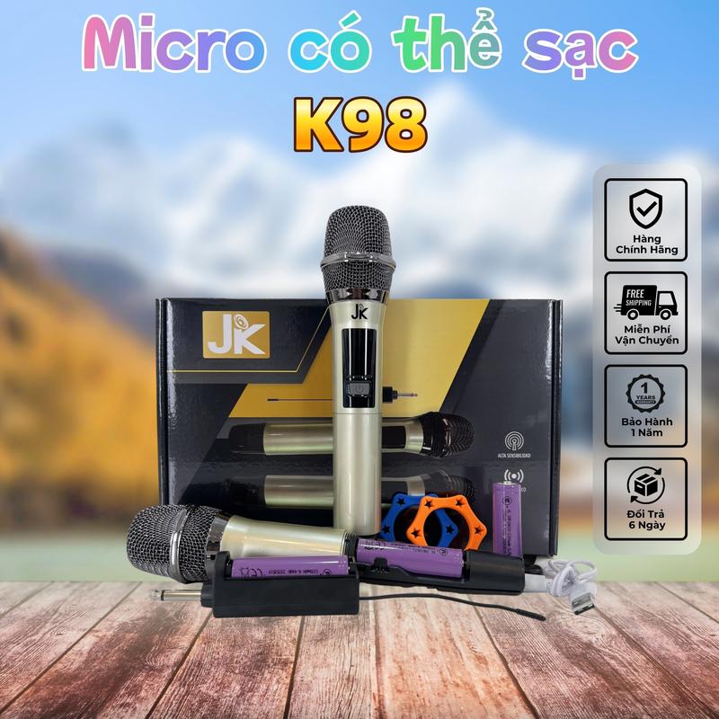 JK-K98 MICRO Có Thể Sạc không dây Bản gốc chuyên nghiệp Karaoke gia đình đa chức năng Tiệc ngoài trời Bảo Hành 12 Tháng