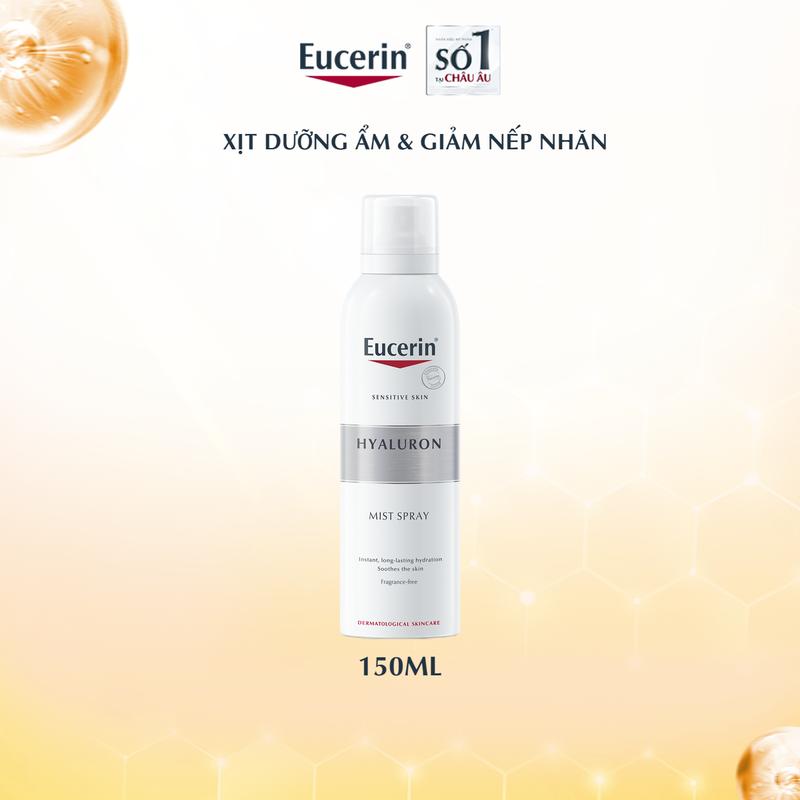 Xịt dưỡng ẩm & hỗ trợ cải thiện tình trạng nếp nhăn Eucerin Hyaluron Mist Spray 150ml - Skincare Chăm Sóc Da