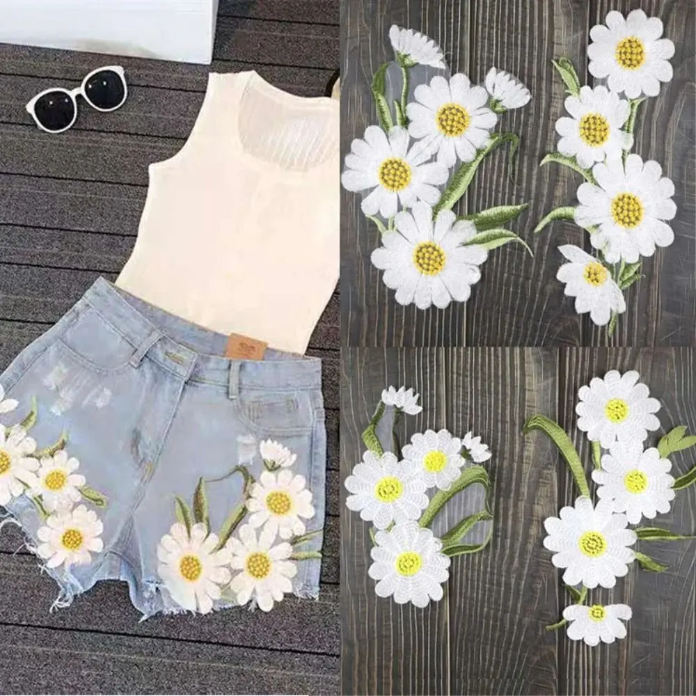 Miếng Dán Thêu Hoa Hướng Dương, Miếng Dán May, Thời Trang, Thích Hợp Cho Váy, Áo Khoác, Quần Jean Và Quần Áo, Miếng Dán Thêu, Thiết Kế 3D, Tự Làm, Sửa Chữa Lỗ, Miếng Dán Vải