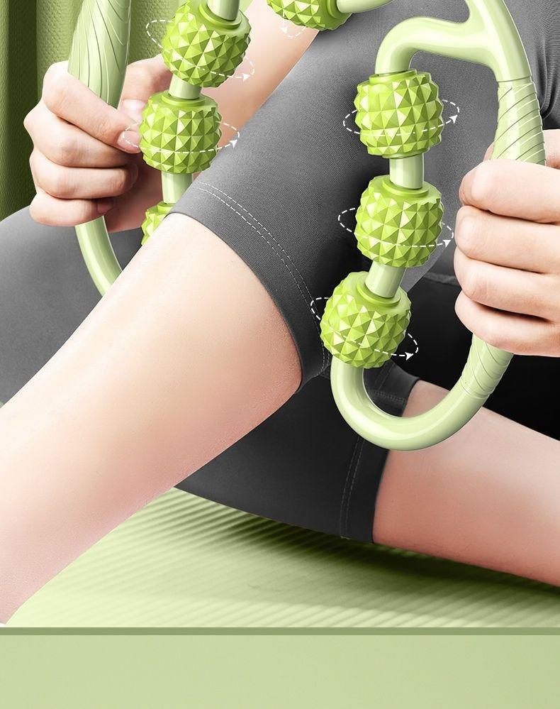 Roller Pijat Betis 9 Roda | Pendorong Paha & Pelepas Ketegangan Otot | Pendorong Bentuk Kaki yang Meningkatkan Sirkulasi