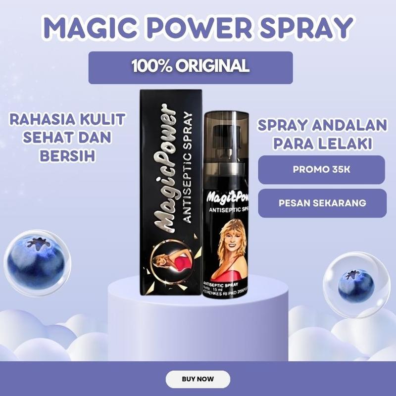 MAgIC POWER ／ Antiseptik Spray 15ml ／ SPRAY TAHAN LAMA ／ PEMBERSIH ...