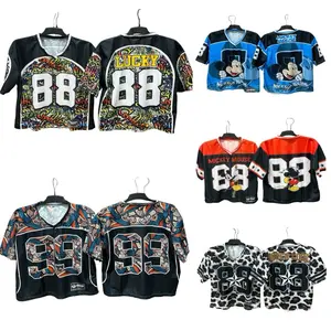 New..New..New Croptop JERSEY motif Cewek Bahan Adem Nyaman Pakai
