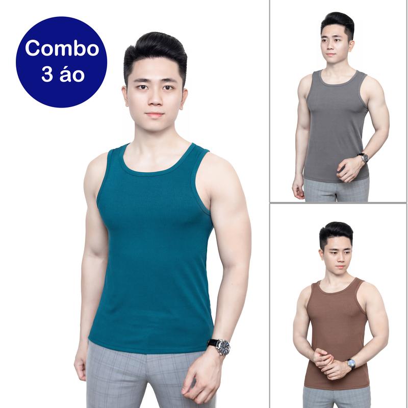 [COMBO 3,lẻ1] áo ba lỗ gân tăm lạnh Tanktop sát nách thoáng mát co giãn 4 chiều Menswear