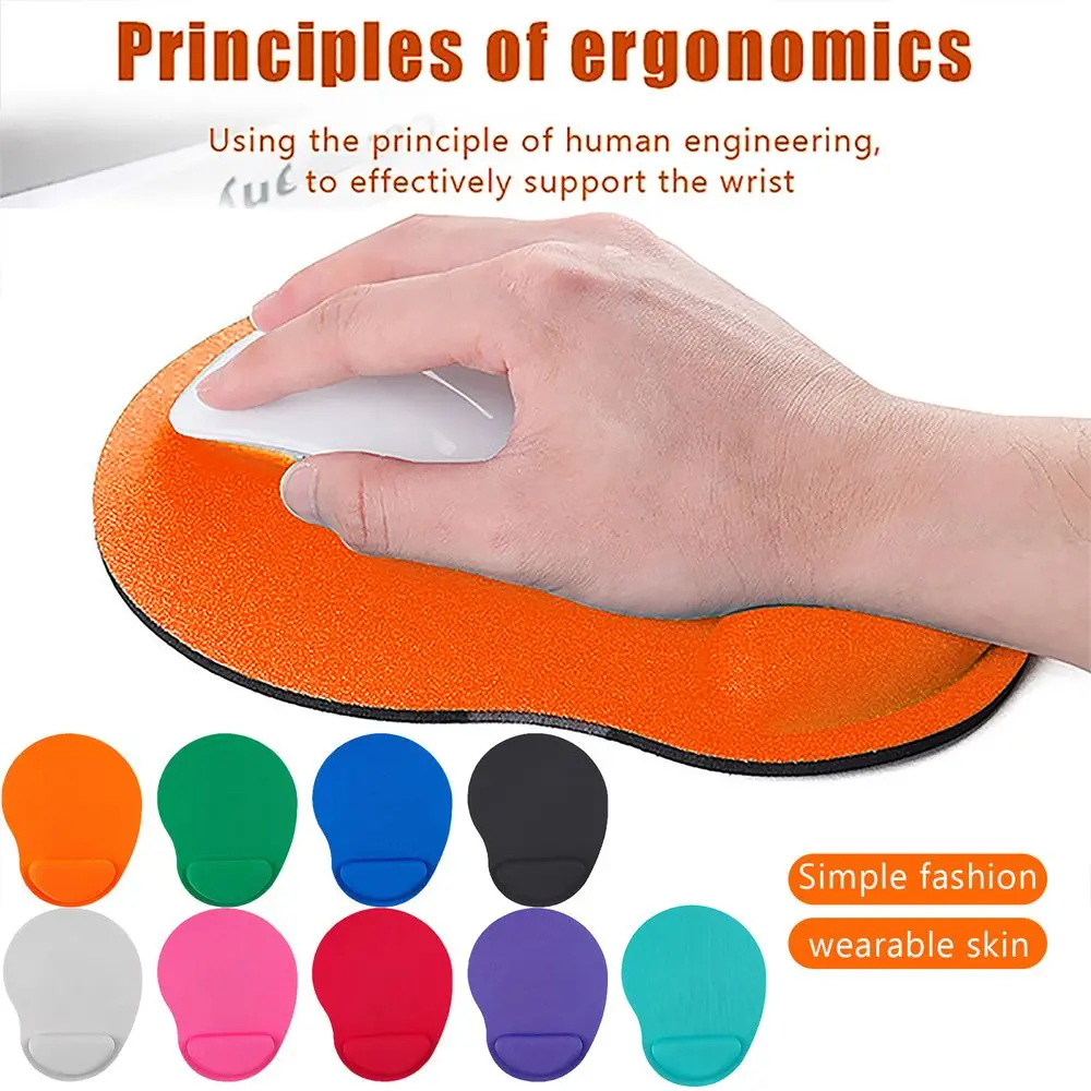 Solid Color Computer Non-slip Ergonomic EVA Gel Wrist Support Mice Mat Mouse Pad Desk Pads Mouse Wrist Pad