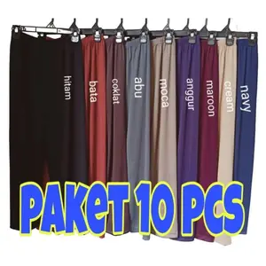 [ISI 10 PCS] Termurah Celana Legging Wanita Polos Panjang / Celana Dalaman Gamis / leging celamis Dewasa