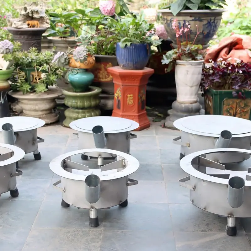 Bếp Tròn Chống Đen Nồi C40 + Chất Liệu Thép Liên Xô Bền Đẹp - Đủ Phụ Kiện Đi Kèm Camping 7
