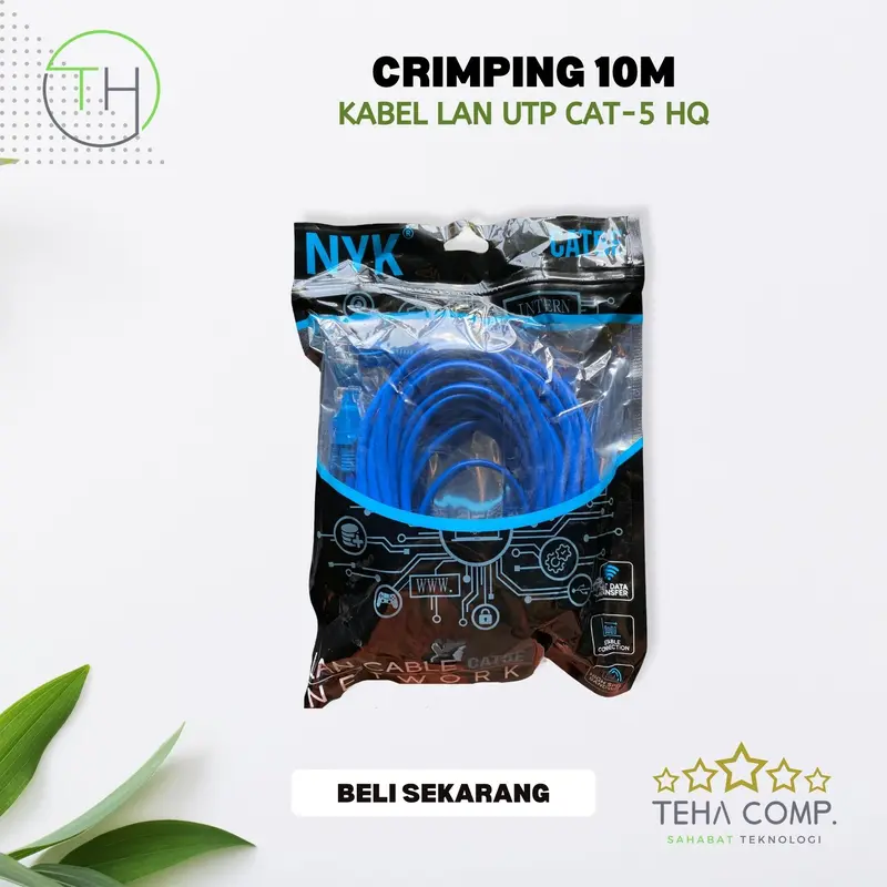Kabel UTP Cat5e HQ Siap Pakai Crimping Rj45 CAT 5 LAN 1.5M 3M 5M 10M 1