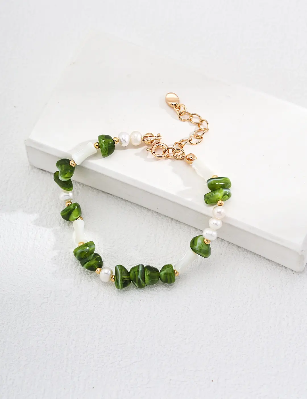 Sea Breeze Whispers | Pure silver resin shell bracelet