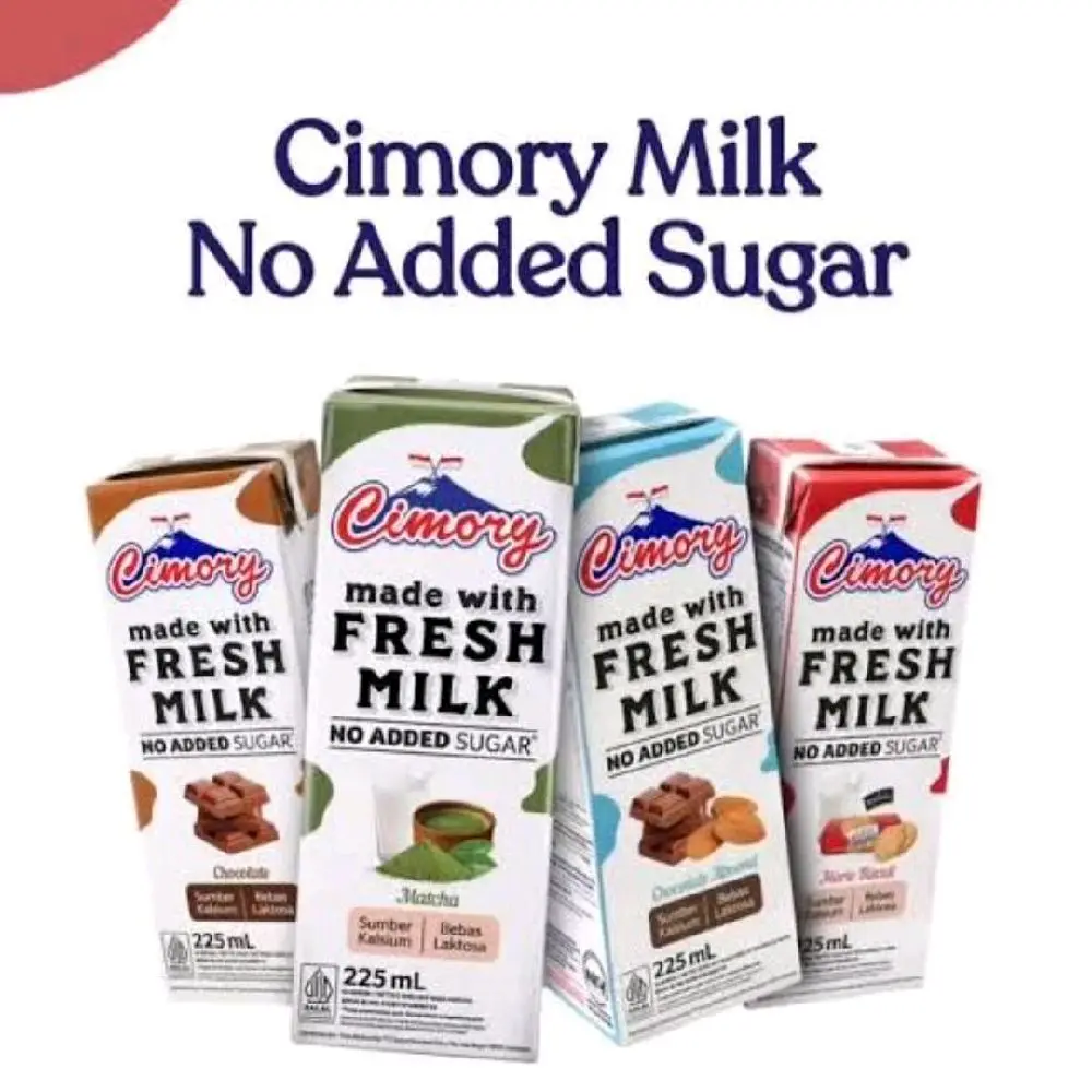 Cimory Susu Zero No Add Sugar 24 Pcs 225 ml - 4 Rasa Cokelat Almond Marie Biscuit Matcha Bebas Gula untuk Diet Sehat - Milk Dairy Chocolate