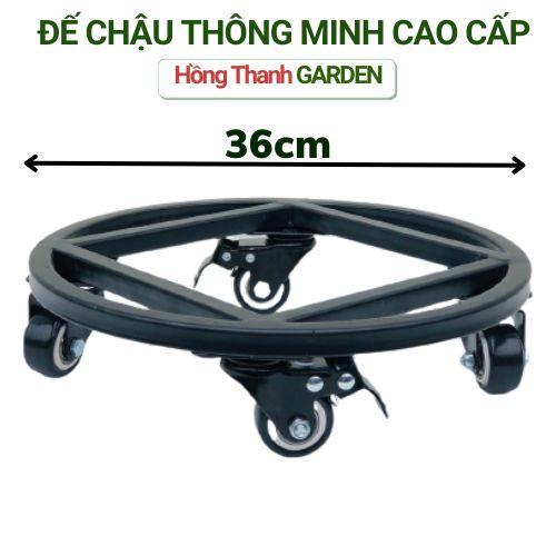  Đế chậu ĐK36cm đế chậu thông minh cao cấp có bánh xe di chuyển đế sắt bánh xe sắt đế lót chậu kệ để chậu cây có bánh xe di chuyển chịu tải đến 200kg - Hồng Thanh Garden 