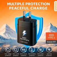 Gambar LENTIVEN Charger PD 45W CASAN 2.4A Fast Charging Adaptor QC3.0 Type C TO Type C Adapter untuk Iphone Oppo Xiaomi Phone ET - CASAN ET dari Lentiven Shop Kota Tangerang Selatan 5 Tokopedia