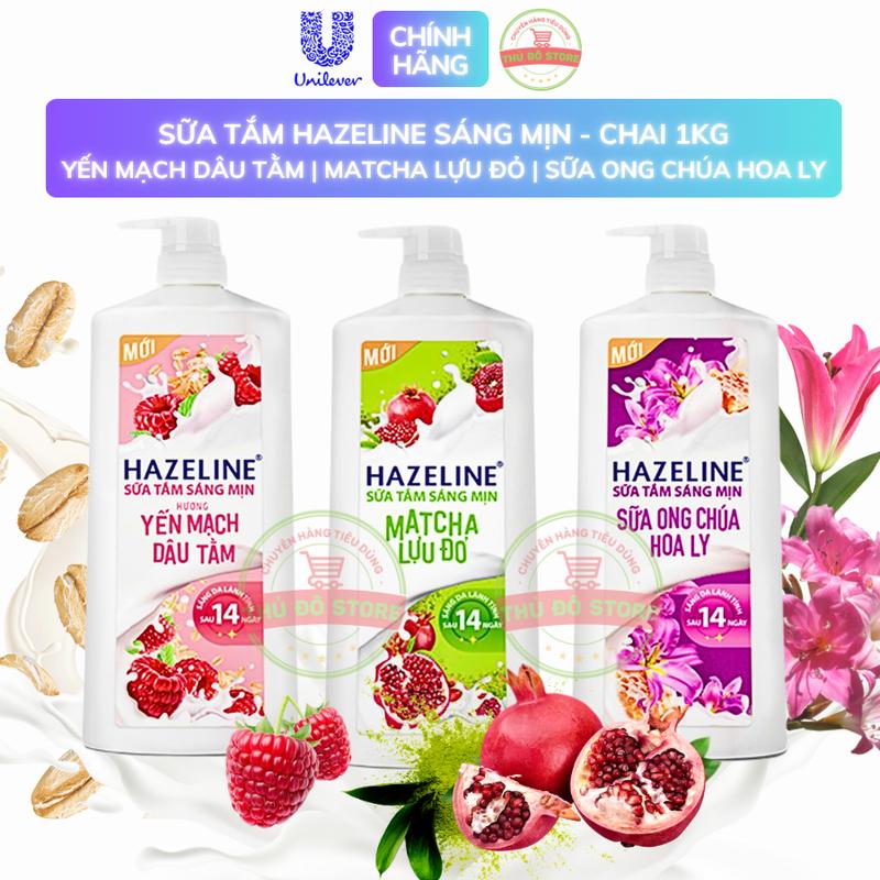 Sữa Tắm Dưỡng Thể Hazeline Thiên Nhiên Sáng Mịn - Chai 1KG