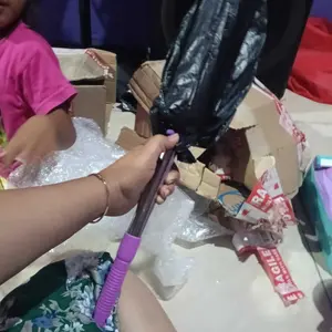 Kemoceng Panjang Tarik Cendol / Kemuceng Microfiber Pembersih Debu Bisa Panjang Dan Pendek Biru Hijau Pink Orange Biru