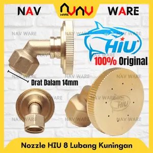 Nozzle HIU 8 Lubang Kuningan Original Sprayer Elektrik Adjustable / Nozel Spuyer 8 Titik Bengkok Kabut Semprotan Air Knapsack Pertanian / Alat Semprot Hama Knapsak Siram Taman Kebun Misting